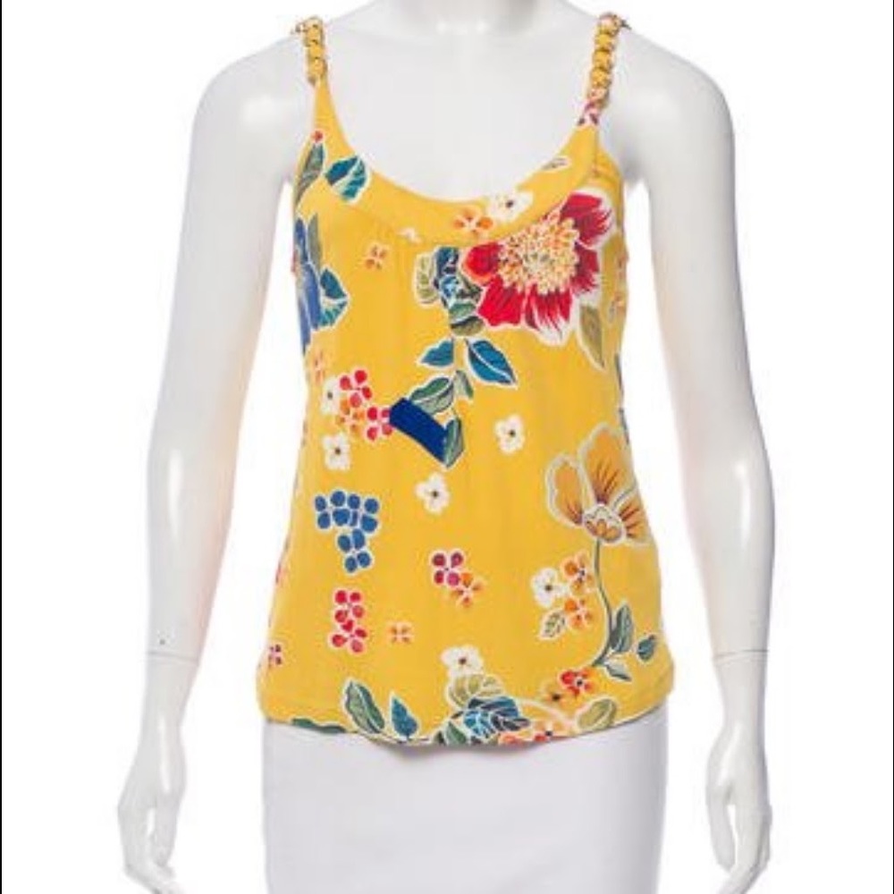 Dolce & Gabbana chain link floral tank
